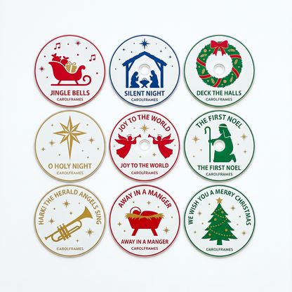 CAROLFRAMES 9 collectible Christmas carol discs